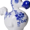 Heinen Delfts Blauw beeld De Blauwe Dodo wit / blauw 8 x 5 x 8 cm