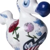 Heinen Delfts Blauw beeld The Heritage dodo 7 Rozen wit / blauw 14,5 x 8,5 x 15,5 cm