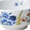 Heinen Delfts Blauw kom Wildbloemen D 10 H 5 cm