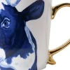 Heinen Delfts Blauw mok blauw / wit koe D 8,5 H 9,5 cm
