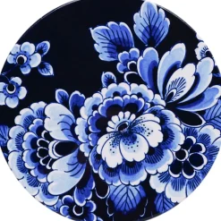Heinen Delfts Blauw onderzetter blauw / wit D 10 H 0,6 cm 4 stuks