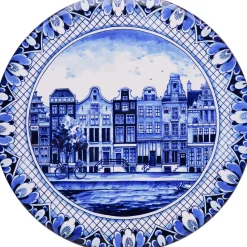 Heinen Delfts Blauw onderzetter D 10 H 0,6 cm 4 stuks