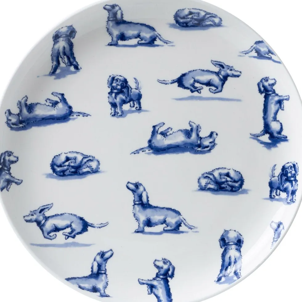 Heinen Delfts Blauw ontbijtbord Nhaan blauw / wit D 21 H 1,5 cm
