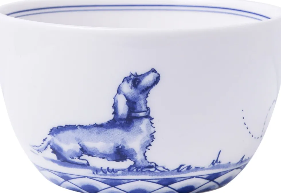 Heinen Delfts Blauw schaal Nhaan blauw / wit D 9,5 H 5,5 cm