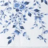 Heinen Delfts Blauw servet bloesem blauw / wit 17 x 17 cm