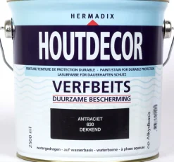 Hermadix Houtdecor antraciet 2,5 l