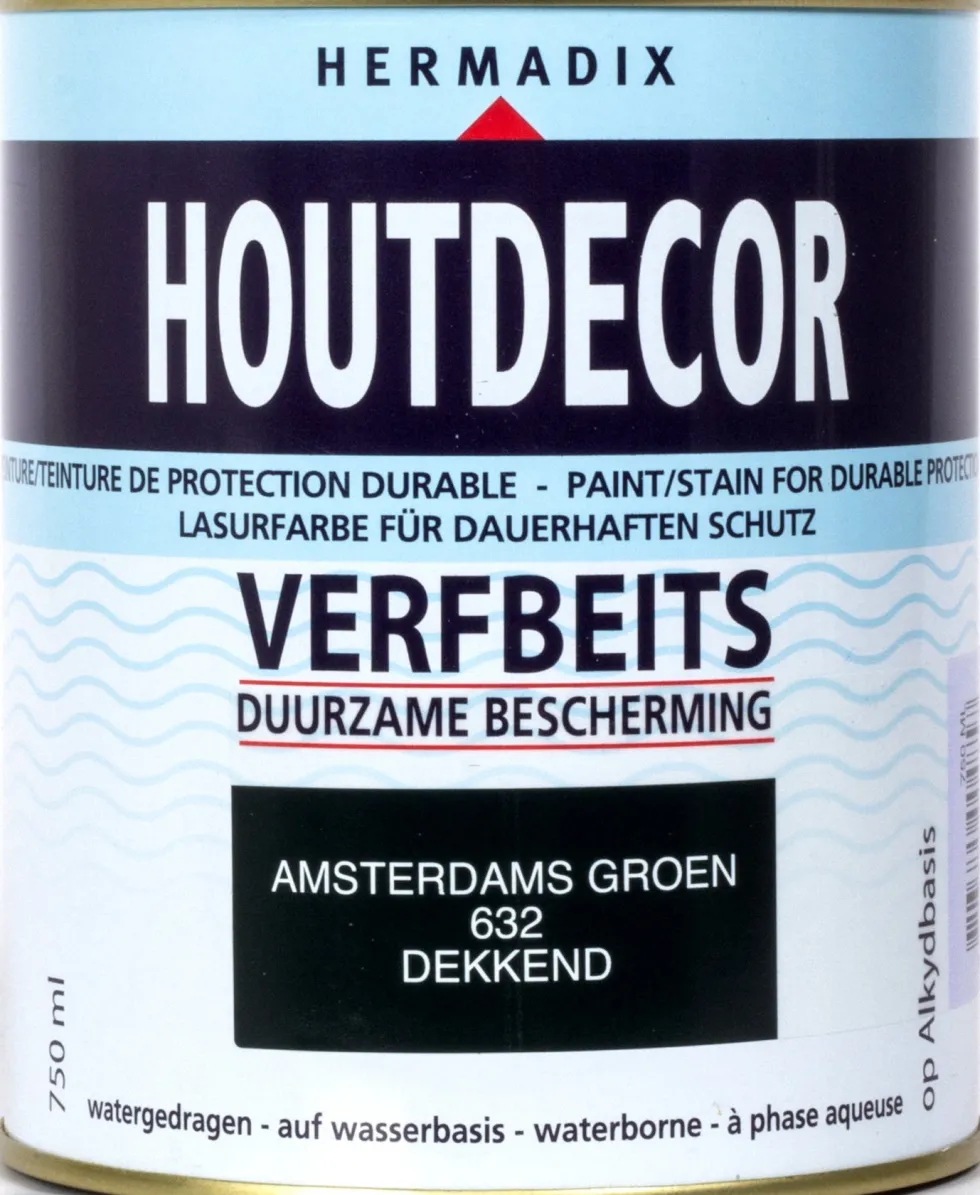 Hermadix Houtdecor dekkend Amsterdams groen 750 ml