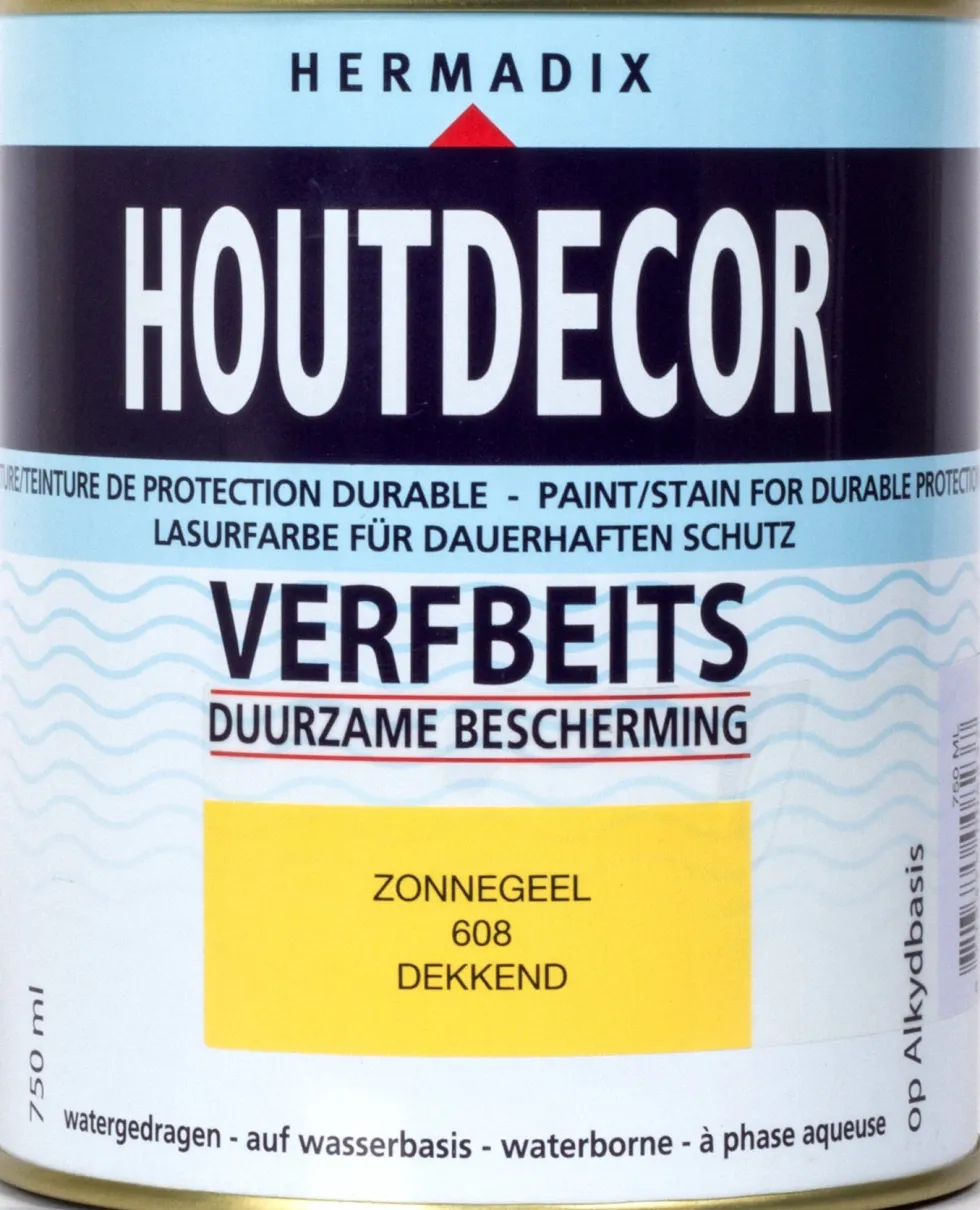 Hermadix Houtdecor zonnegeel 750 ml