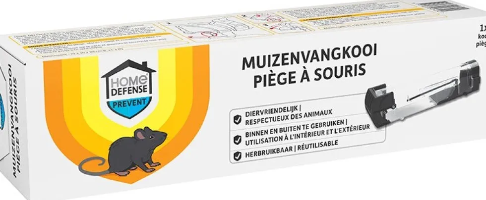 HOME DEFENSE muizenvangkooi kunststof 31 x 7,8 x 7,3 cm