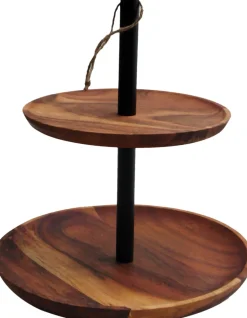 House of Nature etagère Belleville naturel / zwart D 28 H 33 cm