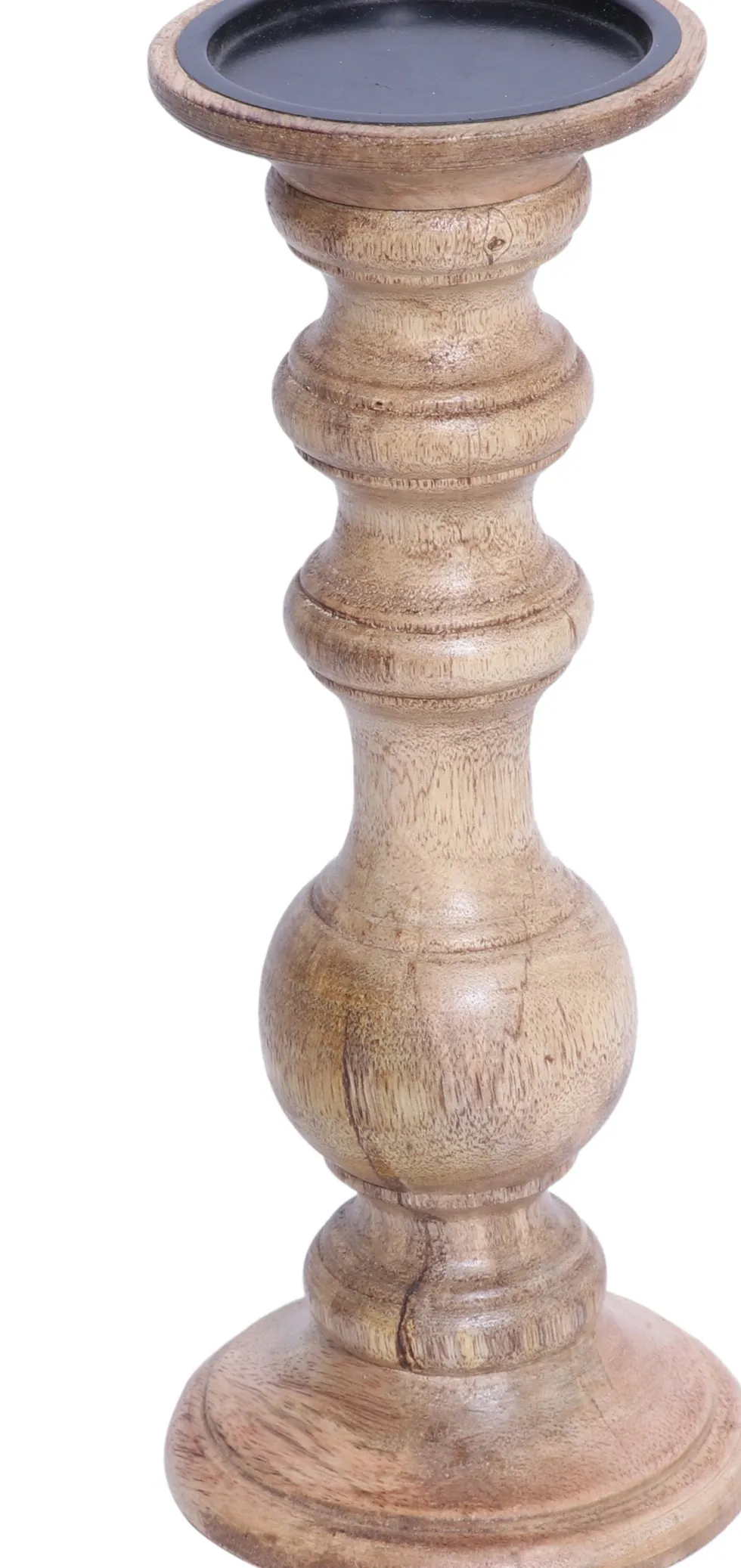 House of Nature kandelaar Delger naturel D 12 H 30 cm