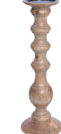 House of Nature kandelaar Delger naturel D 13 H 40 cm