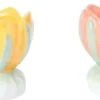 House of Nature kandelaar Tulp roze / groen D 7 H 8 cm