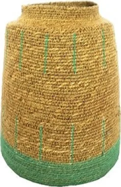 House of Nature opbergmand Castelo naturel / groen D 27 H 25 cm