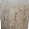 House of Nature waxinelichthouder Mar taupe 7 x 7 x 7 cm