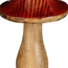House of Seasons beeld Paddenstoel rood D 12 H 12 cm