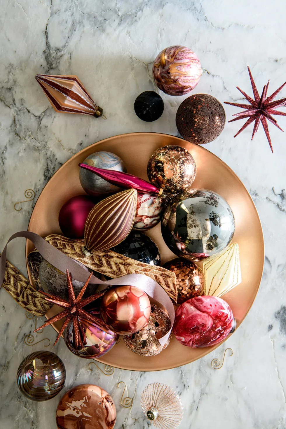 House of Seasons decoratiebord Mila brons D 40 H 2 cm