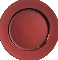 House of Seasons kerstdecoratiebord Mila D 33 cm rood