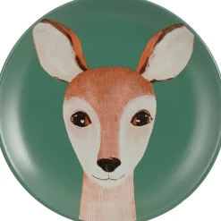 House of Seasons ontbijtbord Wild hert blauw D 20 H 2,5 cm