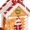 House of Seasons voorraadpot kersthuis bruin 9 x 8 x 13 cm