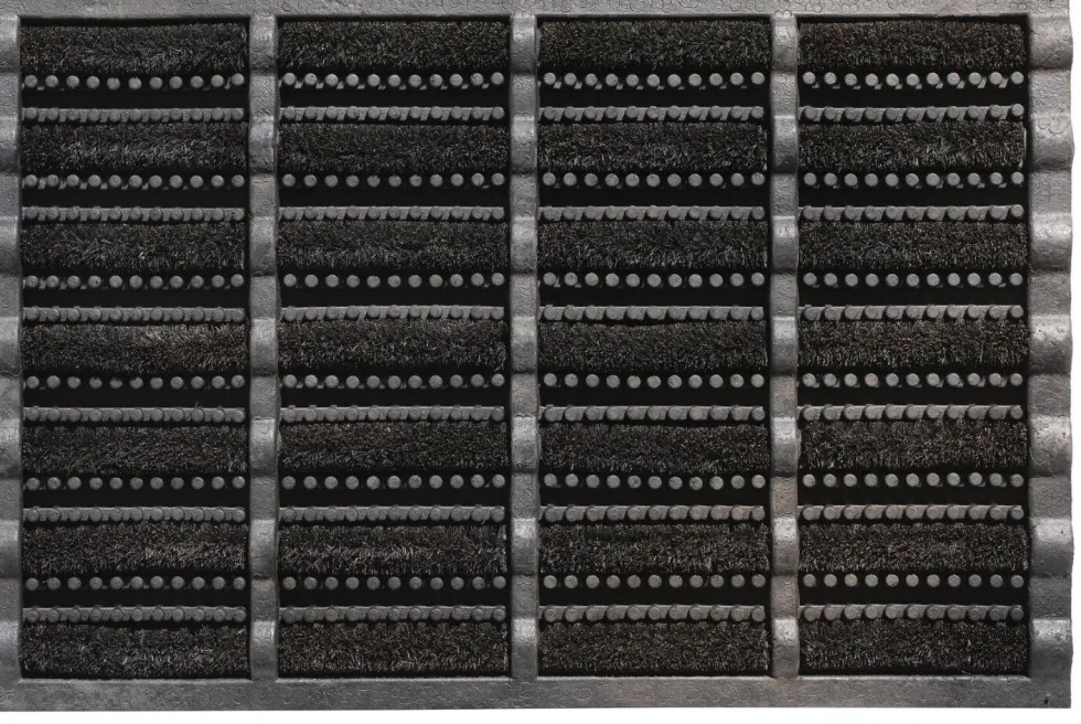 HQ Hamat droogloopmat zwart / grijs 60 x 40 x 2,5 cm