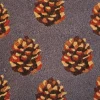 HQ Hamat kokosmat Ruco Print pinecones grijs / bruin 40 x 60 cm