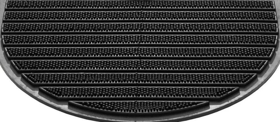 HQ Hamat rubbermat Scraper halfrond zwart 60 x 40 cm