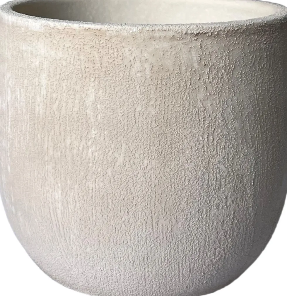 HS bloempot Avion crème D 20 H 18 cm