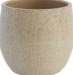 HS bloempot Lugo beige D 14 H 13 cm