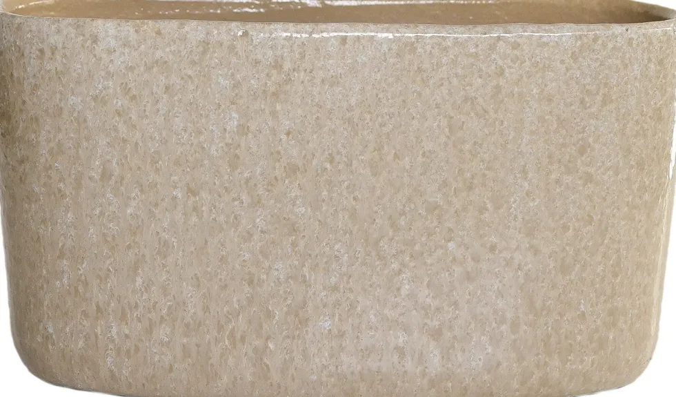 HS bloempot Lugo beige 28 x 12 x 14 cm