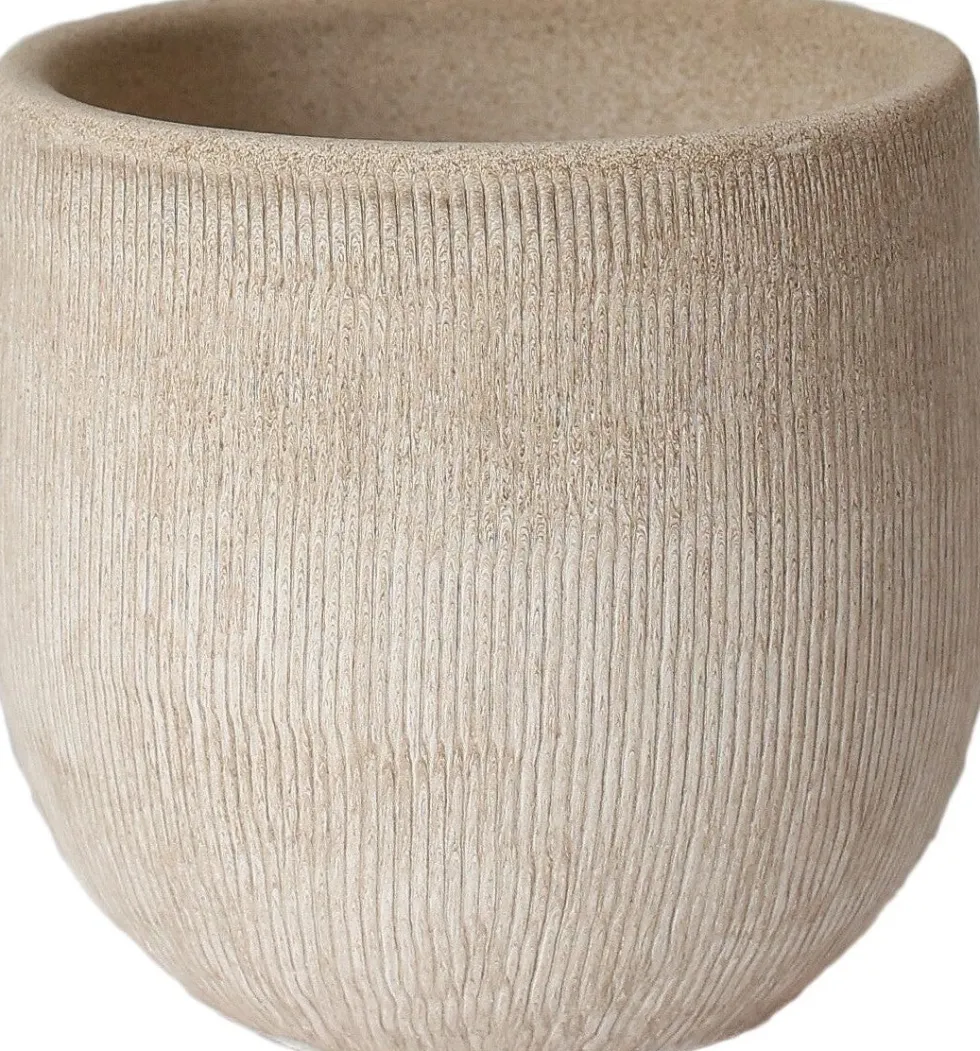 HS bloempot Miami crème D 19 H 17 cm