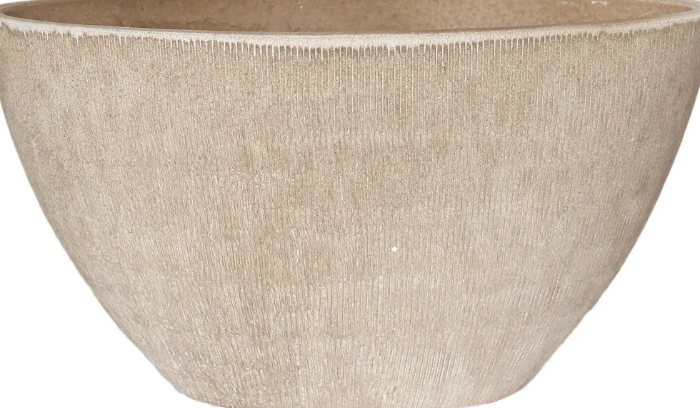 HS bloempot Miami crème 35 x 16 x 19 cm