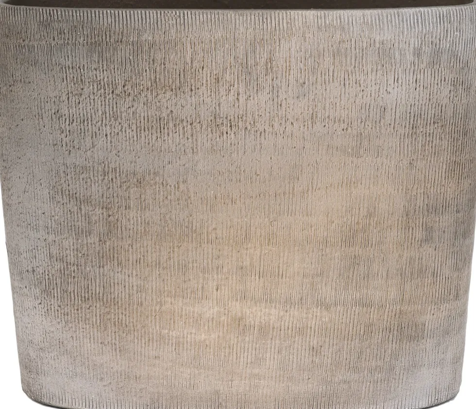 HS bloempot Miami taupe 37 x 14 x 30 cm