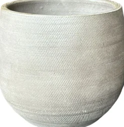 HS bloempot Nagano crème D 16 H 14 cm