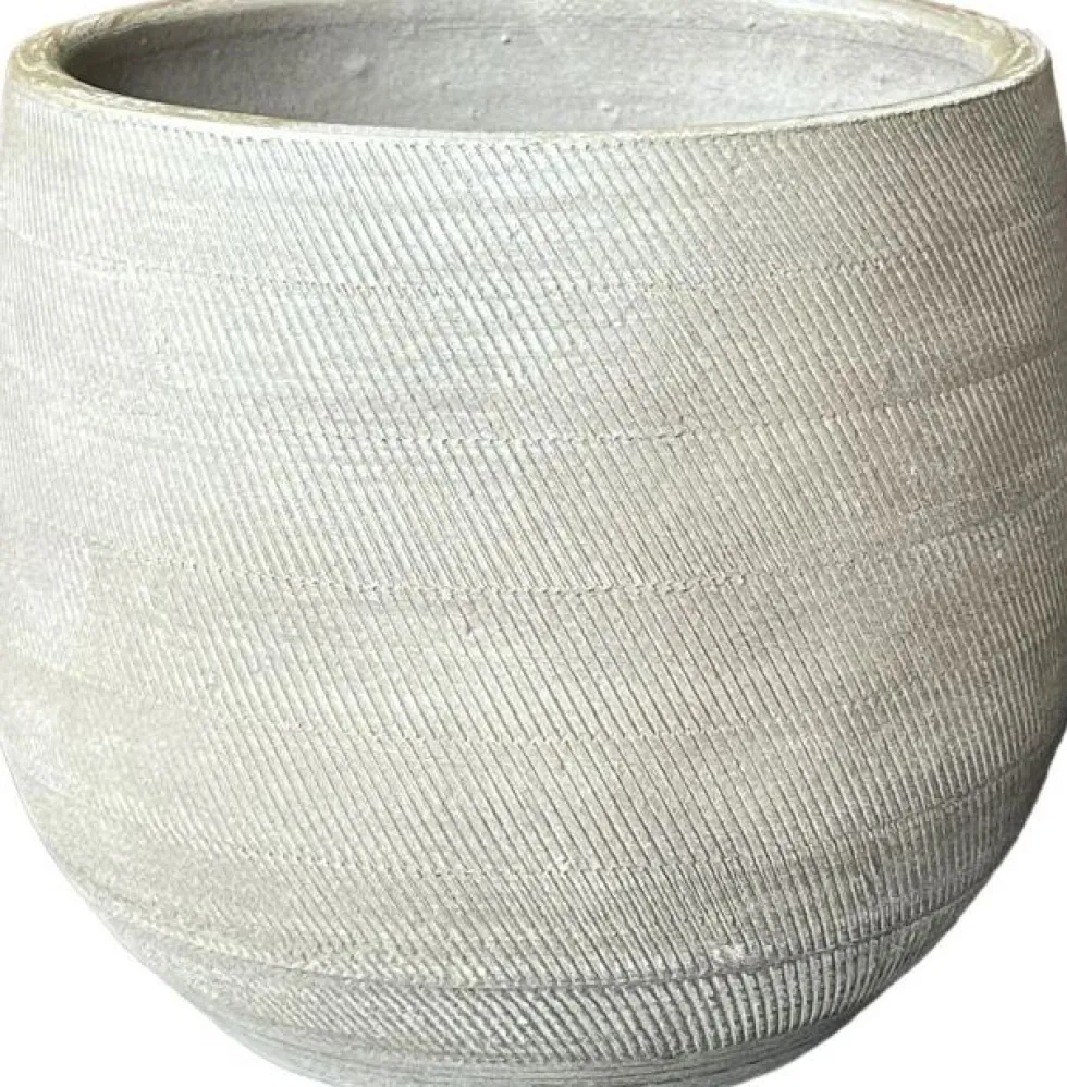 HS bloempot Nagano crème D 16 H 14 cm