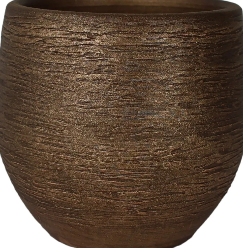 HS bloempot Osaka goud D 24 H 22 cm