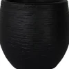 HS bloempot Osaka zwart D 24 H 22 cm