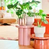 HS bloempot Vigo taupe D 24 H 22 cm