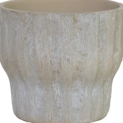 HS bloempot Vigo taupe D 24 H 22 cm