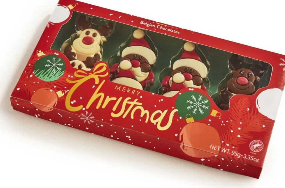 Ickx chocolade kerstman melk 95 gr 4 stuks