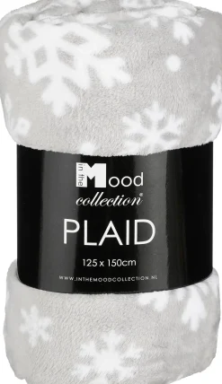 In the Mood plaid Axel grijs 150 x 125 x 2 cm