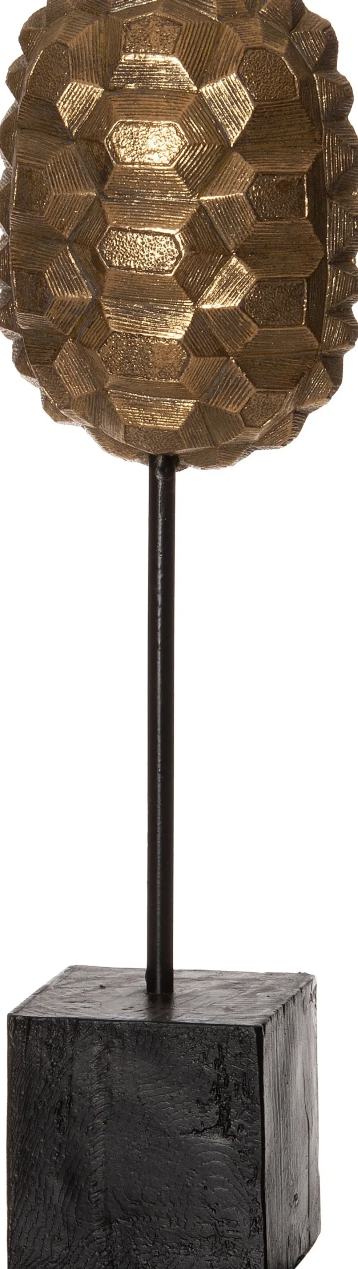 Intratuin beeld op voet Bart schildpad goud 11 x 8 x 38 cm