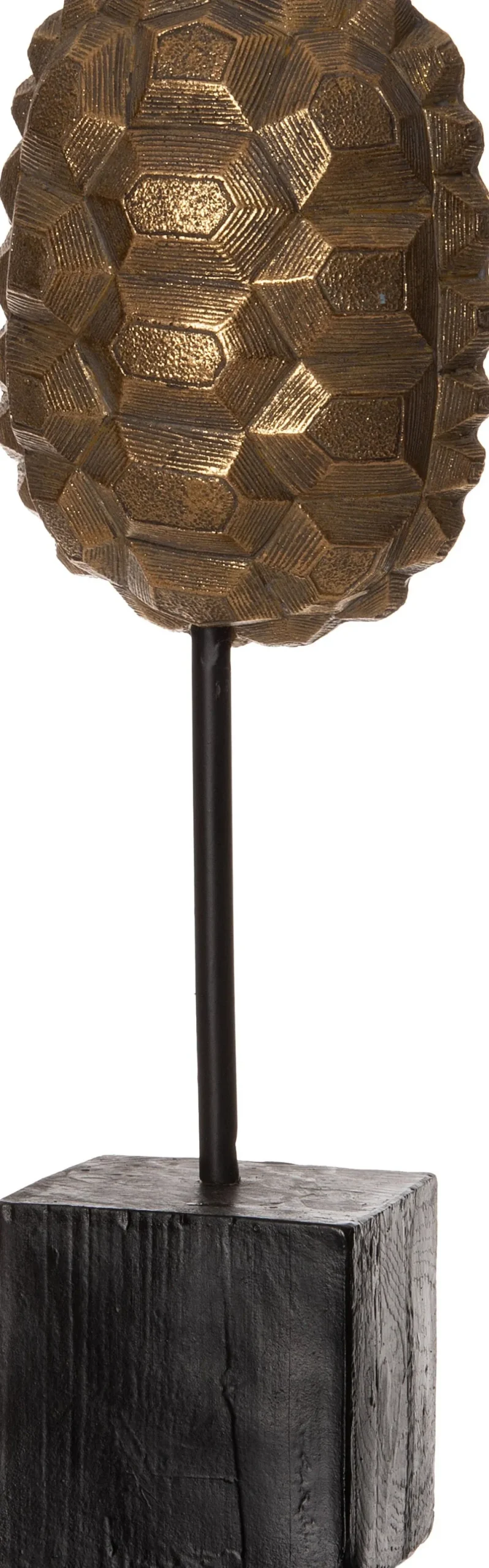 Intratuin beeld op voet Bart schildpad goud 11 x 8 x 34 cm