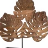 Intratuin beeld op voet Nijs blad naturel / zwart 32 x 8 x 36 cm