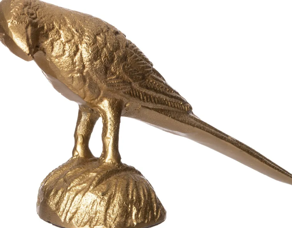 Intratuin beeld Papegaai goud 18 x 6 x 10 cm