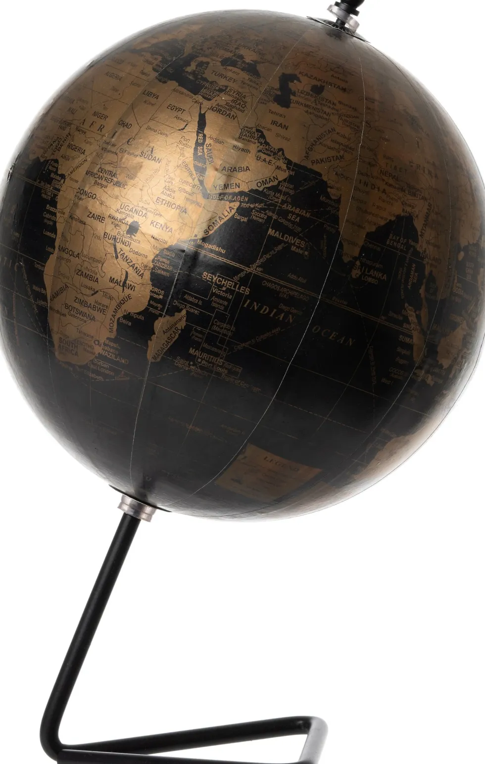 Intratuin beeld Wereldbol zwart D 20 H 30 cm