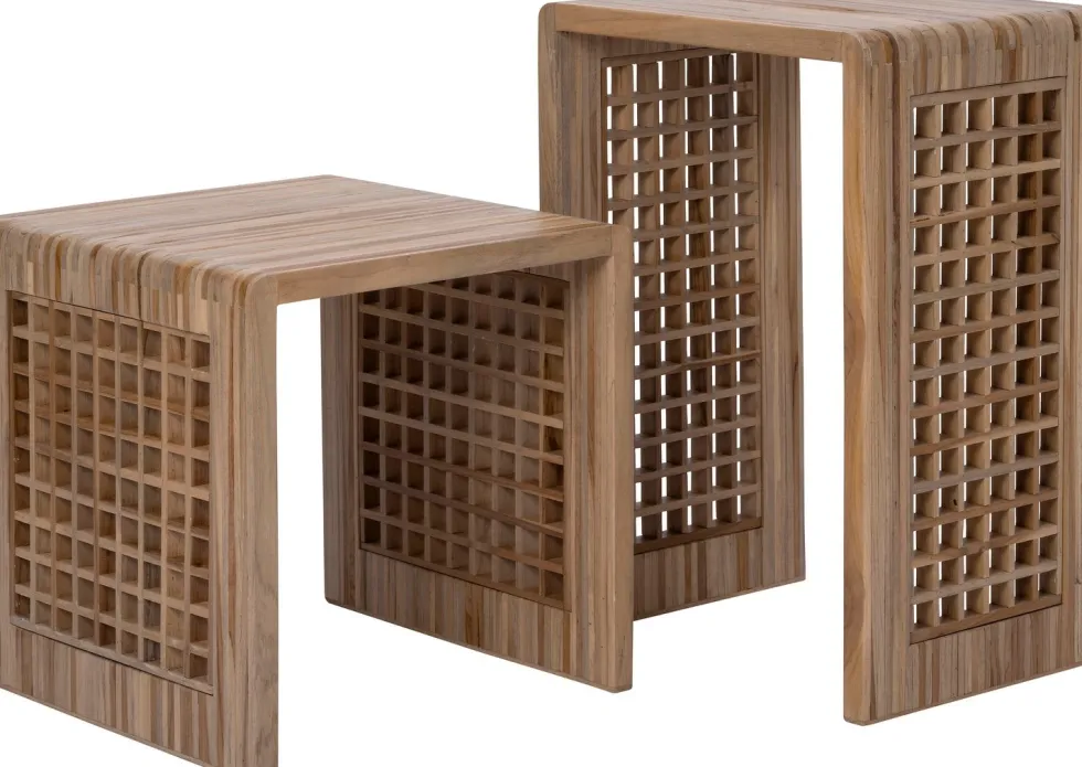 Intratuin bijzettafel Dane naturel 40 x 30 x 57 cm