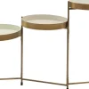 Intratuin bijzettafel goud 90 x 90 x 60 cm