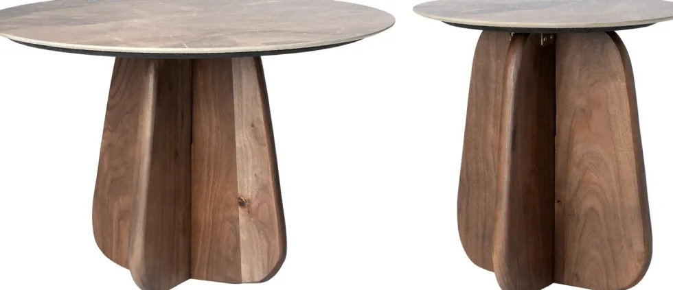 Intratuin bijzettafel Jordi bruin / naturel D 40 H 42 cm