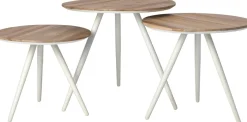 Intratuin bijzettafel Keiss naturel / wit D 50 H 35 cm